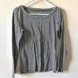 BANANA REPUBLIC Long Sleeve Crew Neck Striped Tee Shirt Size Small